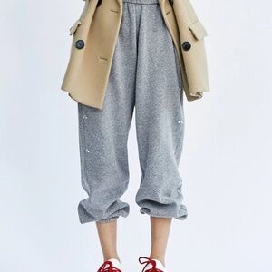 💥ULTRA RARE CLARE V Sweatpants with rhinestones SIZE XXL